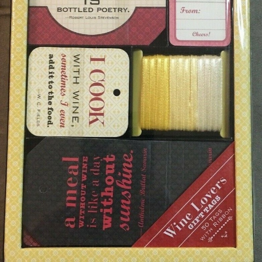 Wine Lovers Gift Tag Box Set Potter Style 50 Tags!